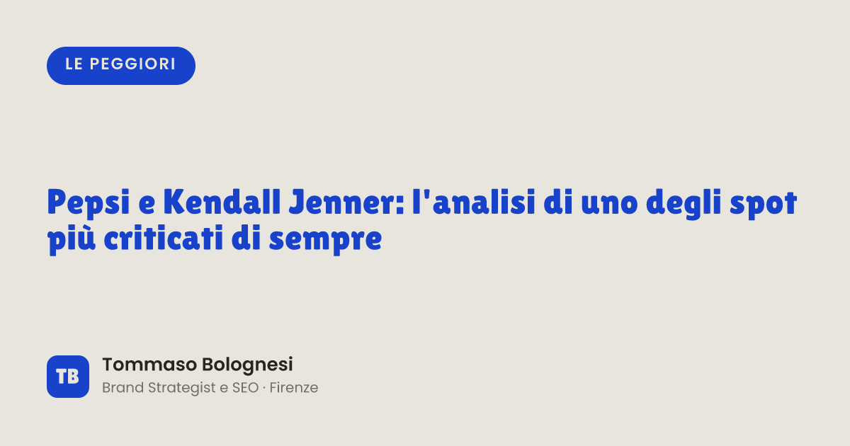 Pepsi e Kendall Jenner: l'analisi di uno degli spot più criticati di sempre